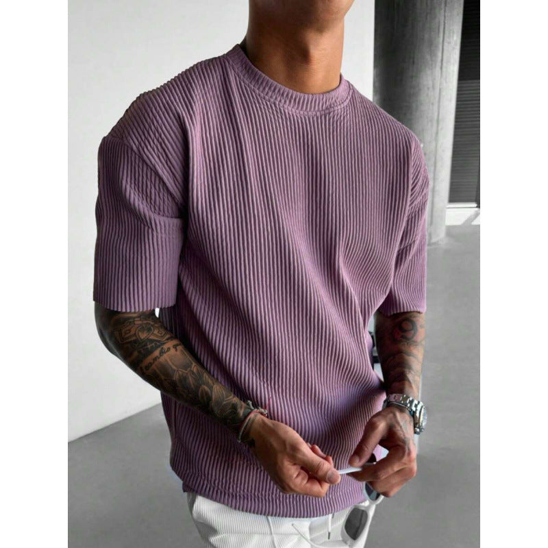 T-shirt col rond manches longues oversize