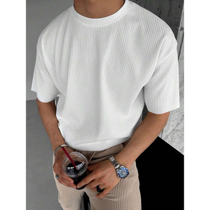 T-shirt col rond manches longues oversize