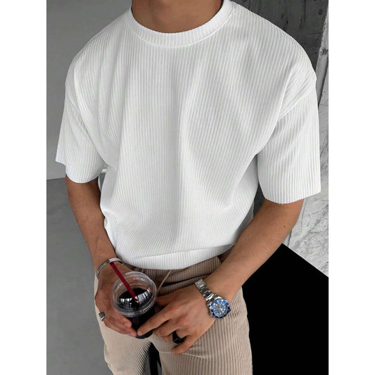 T-shirt col rond manches longues oversize