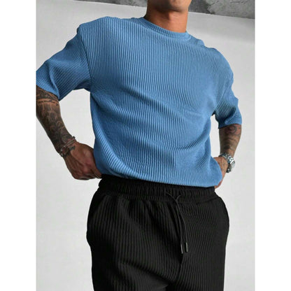 T-shirt col rond manches longues oversize