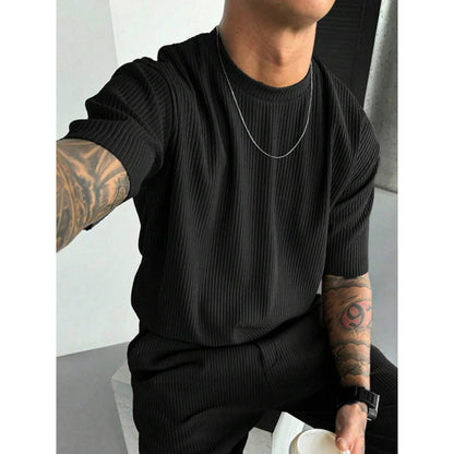 T-shirt col rond manches longues oversize