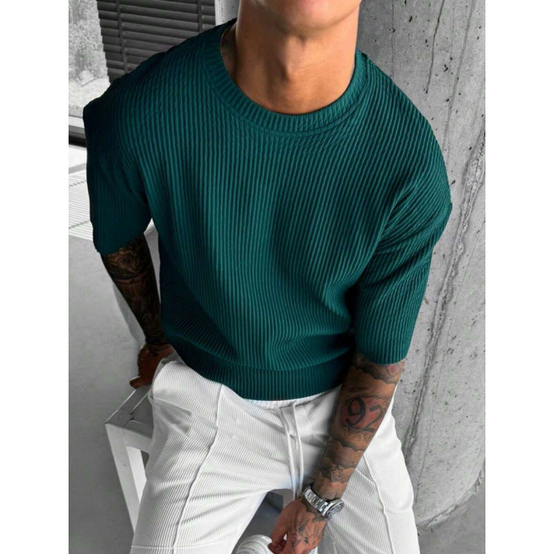 T-shirt col rond manches longues oversize