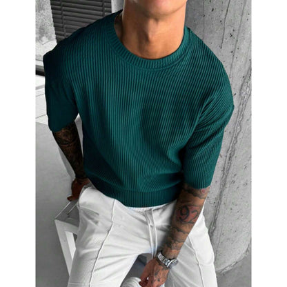 T-shirt col rond manches longues oversize